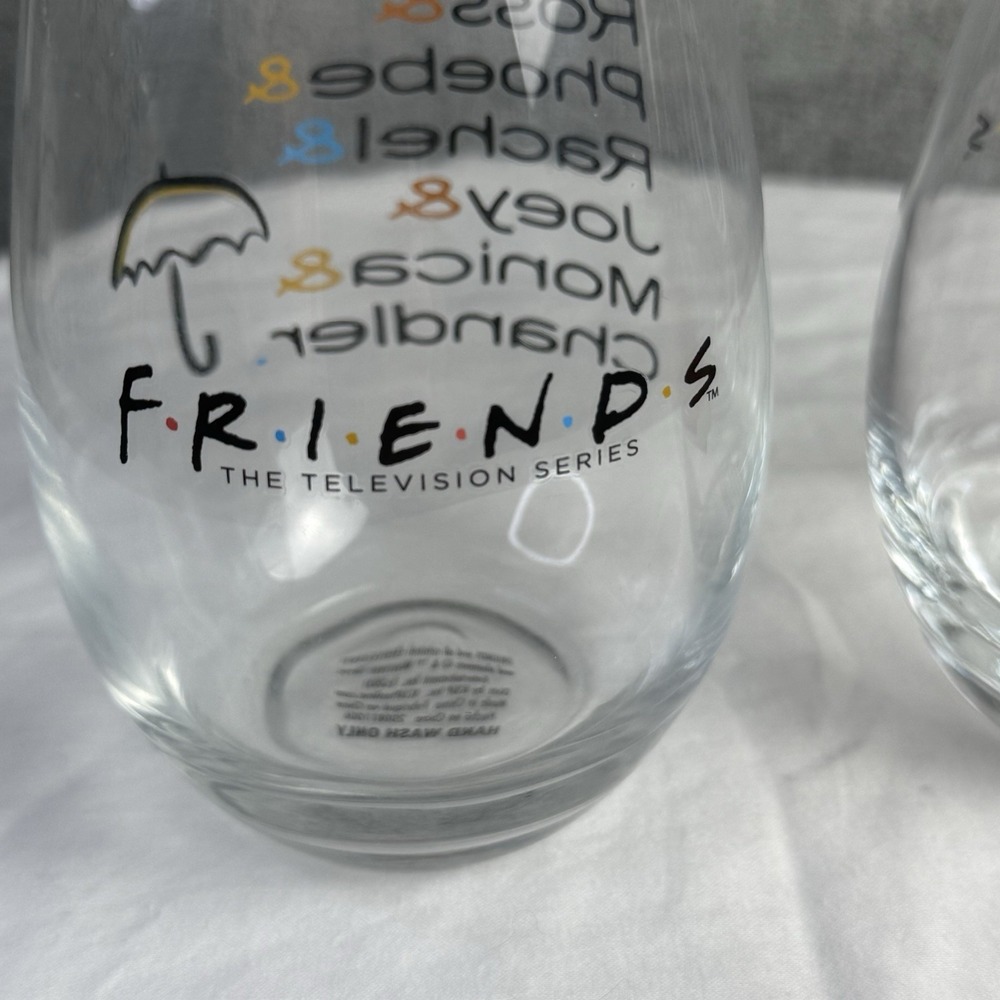 Set‎ of 5 Friends TV Show Stemless Wine Glasses - Picture 8 of 9